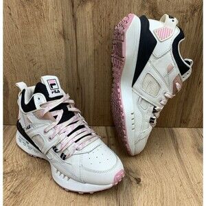 FILA Women Spectra Sneaker Shoes Gardenia Coral Blush Black 5RM01760-119  Size 7